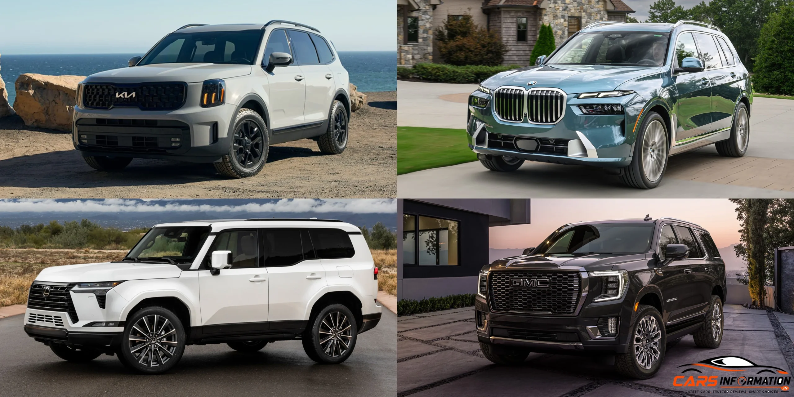 Luxury 3 Row SUVs 2024 2025 rear profile styling