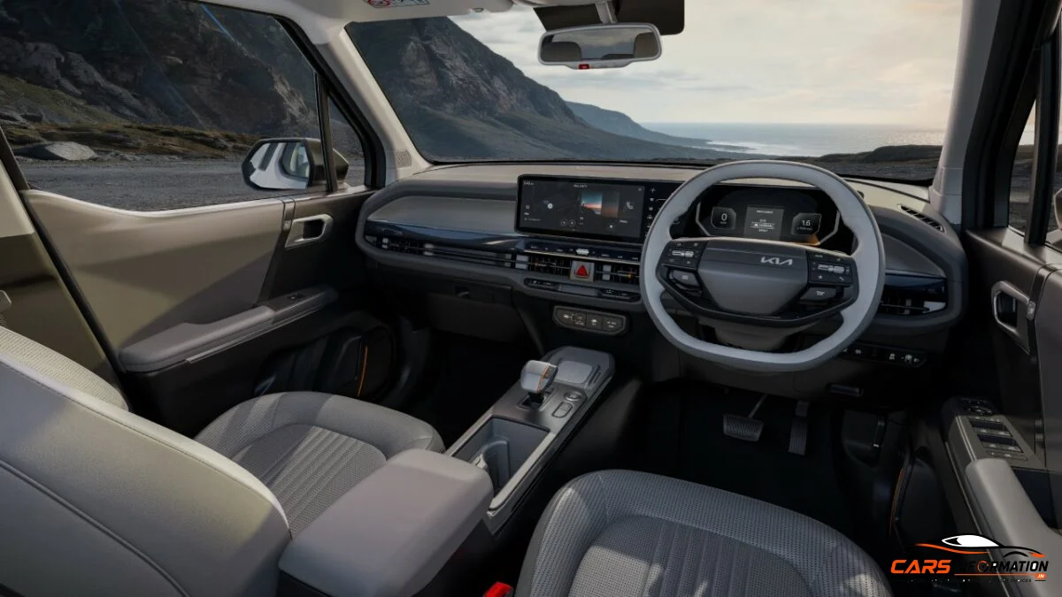 Kia Syros Electric Range Test cabin interior dashboard design