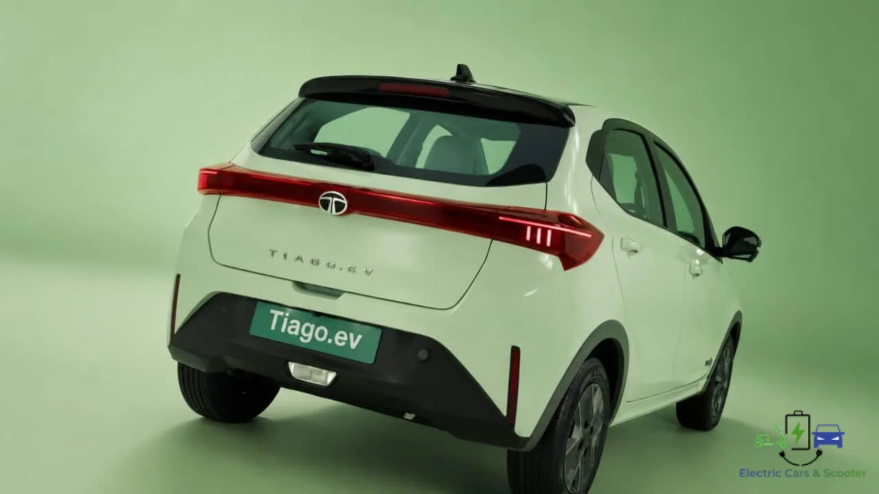 Tata Tiago EV range test rear profile styling