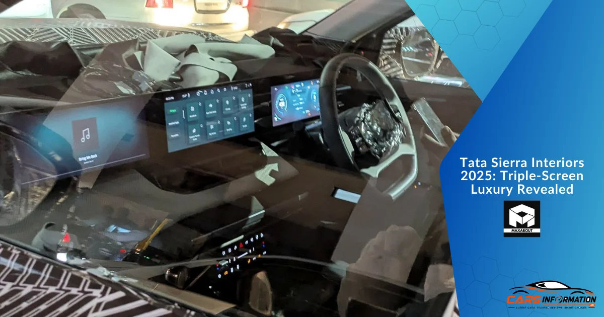 Tata Sierra Electric cabin interior dashboard design